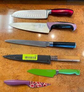 DESCRIPTION: (6) ASSORTED CHEFS KNIVES AS SHOWN QTY: 6