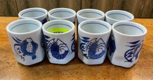 DESCRIPTION: (8) DECORATIVE MUGS QTY: 8