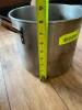DESCRIPTION: STAINLESS STOCK POT SIZE: 9"X8" QTY: 1 - 3