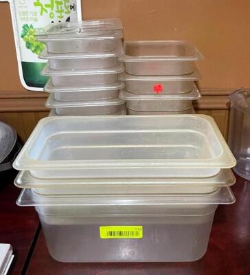 DESCRIPTION: ASSORTED PLASTIC PANS AS SHOWN QTY: 1