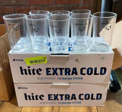 DESCRIPTION: (2) BOXES OF HITE EXTRA COLD GLASSES QTY: 2