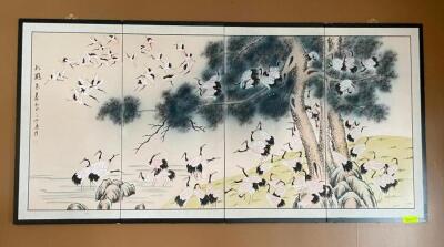 DESCRIPTION: 4-SECTION WALL ART SIZE: 36"X72" TOTAL QTY: 1