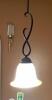 DESCRIPTION: (2) GLASS SHADE 1-LIGHT PENDANTS QTY: 2