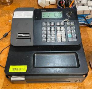 DESCRIPTION: ELECTRONIC CASH REGISTER BRAND/MODEL: CASIO PCR-T273 INFORMATION: DRAWER APPEARS TO NOT CLOSE FULLY QTY: 1