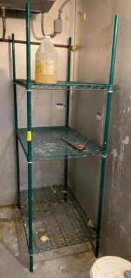 DESCRIPTION: 3-TIER WIRE SHELVING UNIT INFORMATION: CONTENTS NOT INCLUDED SIZE: 36"X24"X74" QTY: 1