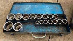 DESCRIPTION: LARGE SOCKET SET SIZE: 3/4" TO 2-1/4" QTY: 1