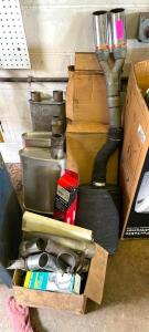 DESCRIPTION: ASSORTED NEW AND USED EXHAUST PIPES AND PARTS QTY: 1