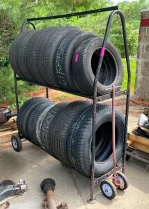 DESCRIPTION: 75" X 60" ROLLING TIRE RACK INFORMATION: TIRES NOT INCLUDED. RACK ONLY. QTY: 1
