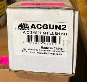 DESCRIPTION: A/C SYSTEM FLUSH KIT BRAND/MODEL: MAC TOOLS QTY: 1