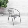 DESCRIPTION: (4) METAL STACKING CHAIRS BRAND/MODEL: FLASH FURNITURE INFORMATION: SILVER RETAIL$: $35.00 EA SIZE: 24"L 21.5"W 28.5"H QTY: 4