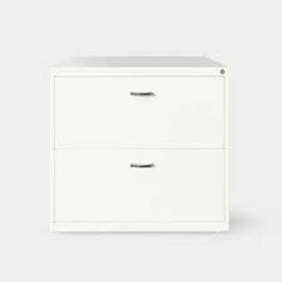 DESCRIPTION: (1) FILING CABINET, LATERAL FILE BRAND/MODEL: HON INFORMATION: GREY/WHITE RETAIL$: $613.90 EA SIZE: 30" X 17.5" X 27.5" QTY: 1