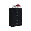 DESCRIPTION: (1) CHEST OF DRAWERS BRAND/MODEL: HODEDAH #HI70DR-A INFORMATION: BLACK RETAIL$: $168.18 EA SIZE: 48.5"H 31.5"E 17.75"F QTY: 1