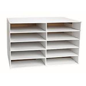 DESCRIPTION: (1) CONSTRUCTION PAPER STORAGE CENTER BRAND/MODEL: CLASSROOM KEEPERS INFORMATION: WHITE RETAIL$: $51.84 EA SIZE: 12"X 18", 10-20 COLORS Q