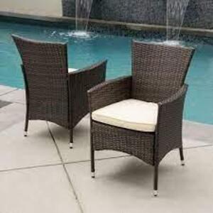 DESCRIPTION: (1) PATIO SET BRAND/MODEL: MALTA #56447.00ABEI INFORMATION: MULTI BROWN-BEIGE RETAIL$: $181.00 EA SIZE: 2 PIECE QTY: 1