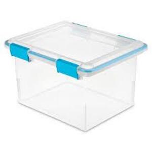 DESCRIPTION: (4) STORAGE TOTE BRAND/MODEL: STERILITE #1933 INFORMATION: CLEAR RETAIL$: $16.73 EA SIZE: 32 QT QTY: 4