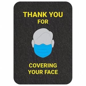 DESCRIPTION: (20) BOXES OF (4) FLOOR SIGN MAT BRAND/MODEL: PIG #56JH16 INFORMATION: THANK YOU FOR COVERING YOUR FACE RETAIL$: $100.00 EA SIZE: 24X17 Q