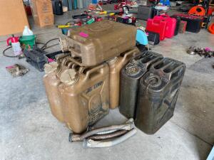 (7) - ASSORTED GASOLINE / FUEL CANISTERS