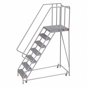 DESCRIPTION (1) ROLLING LADDER STEP TRAD BRAND/MODEL TRIARC #25NY41 ADDITIONAL INFORMATION RETAILS FOR $1000.00 SIZE 102IN HEIGHT 350 LB LIMIT ITEM AC