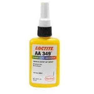 DESCRIPTION: (5) LIGHT CURE ADHESIVE BRAND/MODEL: LOCTITE #AA 349 INFORMATION: 34931 RETAIL$: $33.62 EA SIZE: 1.69 OZ QTY: 5