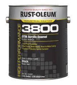 DESCRIPTION: (2) DTM ACRYLIC ENAMEL BRAND/MODEL: RUST-OLEUM 3800 INFORMATION: BLACK RETAIL$: $120 EA SIZE: 1 GALLON QTY: 2