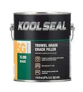 DESCRIPTION: (2) TROWEL GRADE CRACK FILLER BRAND/MODEL: KOOL SEAL #75-200 INFORMATION: BLACK RETAIL$: $33.14 EA SIZE: 1 GALLON QTY: 2