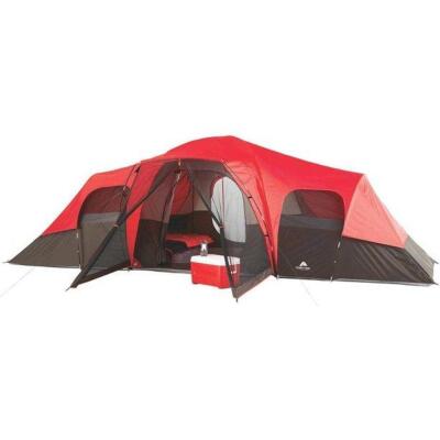 DESCRIPTION: (1) 10-PERSON FAMILY TENT BRAND/MODEL: OZARK TRAIL/WT172115 INFORMATION: 2 ROOMS W/DIVIDER, 2 DOOR ENTRY RETAIL$: $139 SIZE: 21" X 15" X