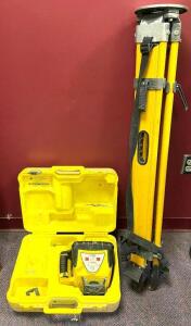 DESCRIPTION: LEICA RUGBY 100 LASER LEVEL W/ CARRYING CASE AND TRIPOD BRAND/MODEL: LEICA RUGBY 100 LOCATION: OFFICE QTY: 1