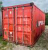 DESCRIPTION: DCM RED SHIPPING CONTAINER INFORMATION: CONTENTS NOT INCLUDED - SEE PHOTOS FOR MORE DETAIL SIZE: 20'X8' QTY: 1