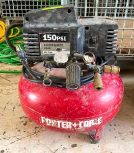 DESCRIPTION: 6 GALLON 150 PSI PORTABLE COMPRESSOR BRAND/MODEL: PORTER CABLE QTY: 1