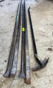 DESCRIPTION: (5) ASSORTED LONG HANDLE PRY BARS AS SHOWN QTY: 5