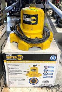 DESCRIPTION: (2) WAYNE WATERBUG 1200 GPH SUBMERSIBLE UTILITY PUMP BRAND/MODEL: WAYNE WATERBUG LOCATION: WAREHOUSE QTY: 2