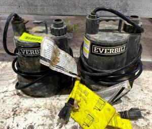 DESCRIPTION: (2) SUBMERSIBLE PUMPS BRAND/MODEL: EVERBILT QTY: 2