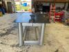 DESCRIPTION: 96" X 48" INDUSTRIAL HEAVY DUTY STEEL WORK TABLE W/ MOUNTED VISE ON CASTERS INFORMATION: 1/2" STEEL TOP LOCATION: WAREHOUSE QTY: 1 - 13