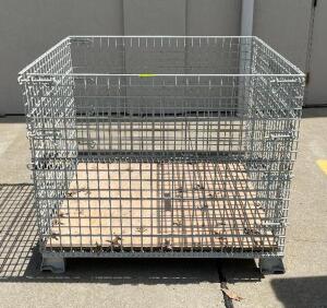 DESCRIPTION: 49" GLOBAL INDUSTRIAL 4000 LBS. CAPACITY FOLDING WIRE CONTAINER BRAND / MODEL: GLOBAL INDUSTRIAL SIZE: 40" X 49" X 42" THIS LOT IS: ONE M