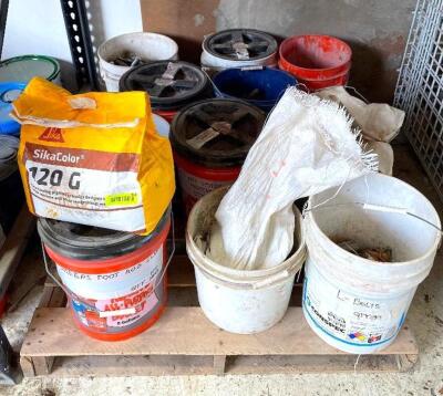 DESCRIPTION: LARGE ASSORTMENT OF MISC. HARDWARE AND WORK BUCKETS THIS LOT IS: ONE MONEY QTY: 1