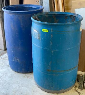 DESCRIPTION: (2) - PLASTIC DRUMS THIS LOT IS: SOLD BY THE PIECE QTY: 2