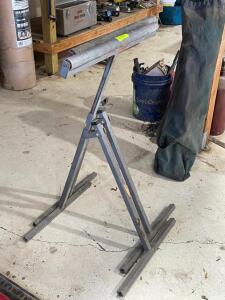 DESCRIPTION: (2) - 37" MATERIAL SUPPORT STANDS WITH ROLLER TOPS SIZE: 37" X 22" THIS LOT IS: SOLD BY THE PIECE QTY: 2