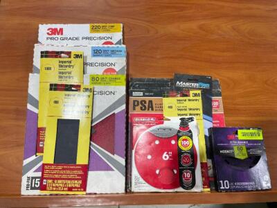 DESCRIPTION: (1) LOT OF ASSORTED SANDING / BUFFING MATERIAL LOCATION SHOP QTY: 1