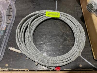 DESCRIPTION: 30' SECTION OF 3/8" WIRE CABLE. LOCATION SHOP QTY: 1