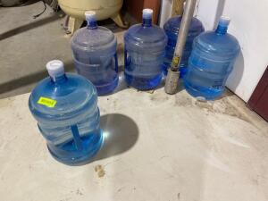 DESCRIPTION: (5) FULL WATER COOLER JUGS, UNOPENED THIS LOT IS: ONE MONEY LOCATION SHOP QTY: 1