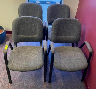 DESCRIPTION: (4) UPHOLSTERED ARM CHAIRS QTY: 4