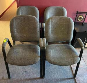 DESCRIPTION: (4) UPHOLSTERED ARM CHAIRS QTY: 4