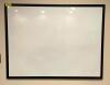 DESCRIPTION: DRY ERASE BOARD SIZE: 46.5"X30" QTY: 1