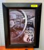 DESCRIPTION: FRAMED AUTOMOTIVE PRINT SIZE: 17"X23" QTY: 1