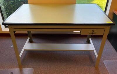 DESCRIPTION: DRAFTING TABLE WITH DRAWER SIZE: 60"X39" QTY: 1