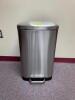 DESCRIPTION: STAINLESS KITCHEN TRASH BIN- STAINLESS LOCATION: UPSTAIRS OFFICE QTY: 1 - 3