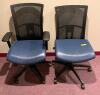 DESCRIPTION: (2) ROLLING MESH OFFICE CHAIR (ONE CHAIR IS MISSING ARM RESTS) LOCATION: UPSTAIRS OFFICE QTY: 2