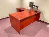 DESCRIPTION: 72" X 84" L-SHAPED WOODEN OFFICE DESK LOCATION: UPSTAIRS OFFICE QTY: 1 - 4