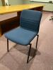 DESCRIPTION: (8) METAL FRAME SIDE CHAIR-BLUE LOCATION: UPSTAIRS OFFICE QTY: 8 - 2