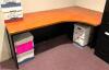 DESCRIPTION: 84" X 52" WOODEN OFFICE DESK LOCATION: UPSTAIRS OFFICE QTY: 1